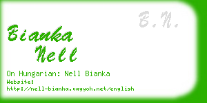 bianka nell business card